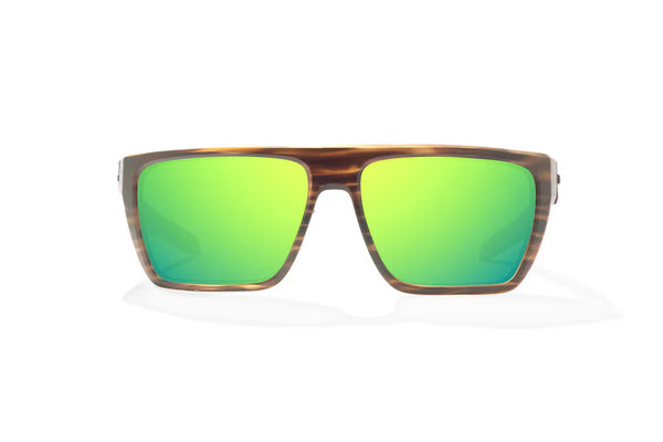 Zapata Matte Brown Grass with Green Mirror Glass Lenses