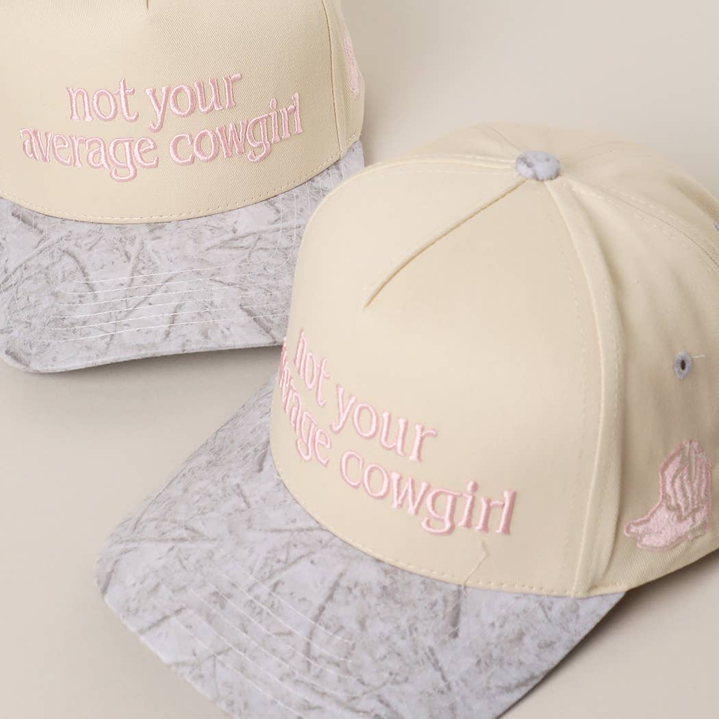Not Your Average Cowgirl Trucker Hat - White & Camo