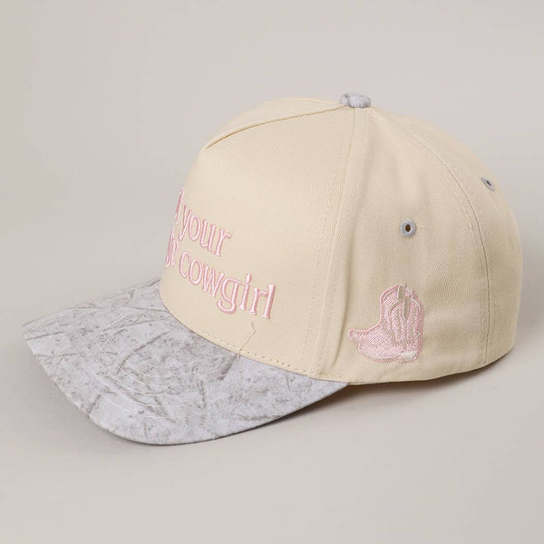 Not Your Average Cowgirl Trucker Hat - White & Camo