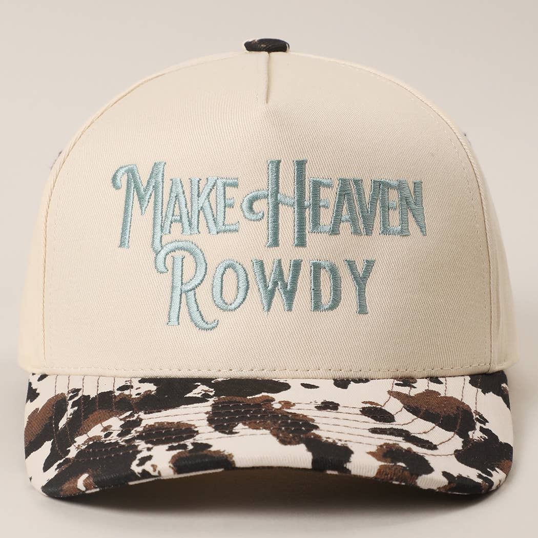 Make Heaven Crowded Trucker Hat - Sage & Cow Print