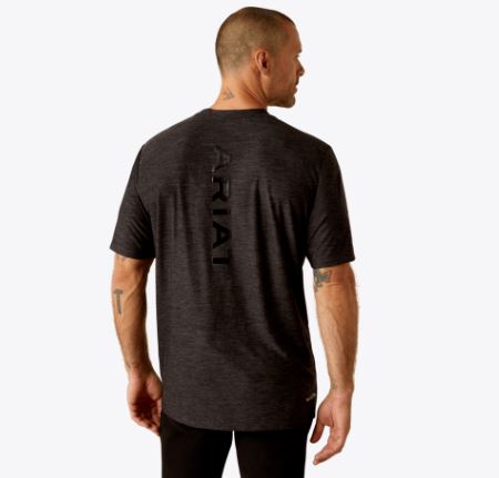 Vertical Gradient Charger T-Shirt - Black