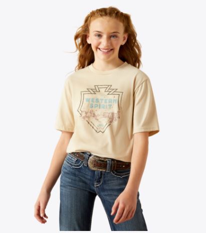 Ariat Girls Western Spirit Tee - Natural
