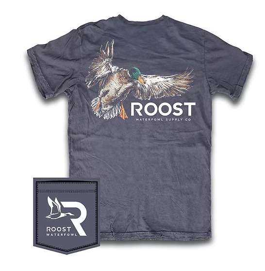 Youth Roost Painted Mallard SS Tee - Anchor Slate