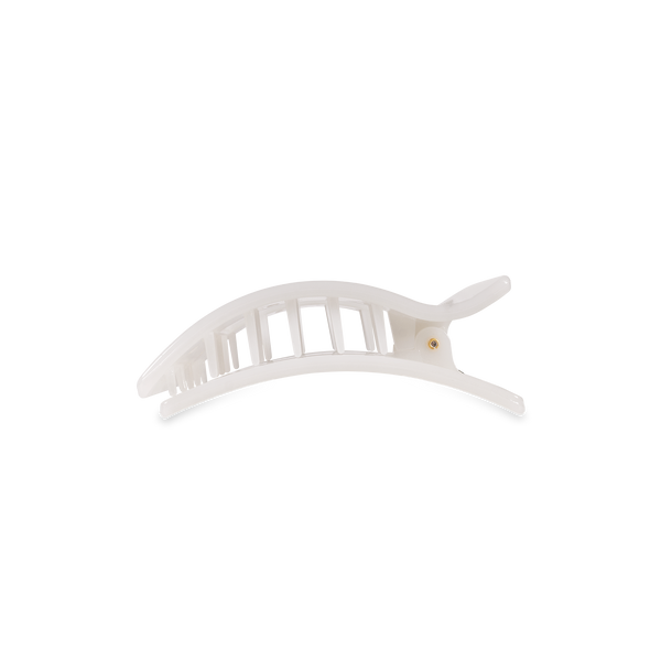 Flat Rectangle Hair Clip | Small | Coconut White