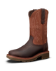 LongHaul Waterproof Square Toe Work Boot - Dark Chocolate & Clay
