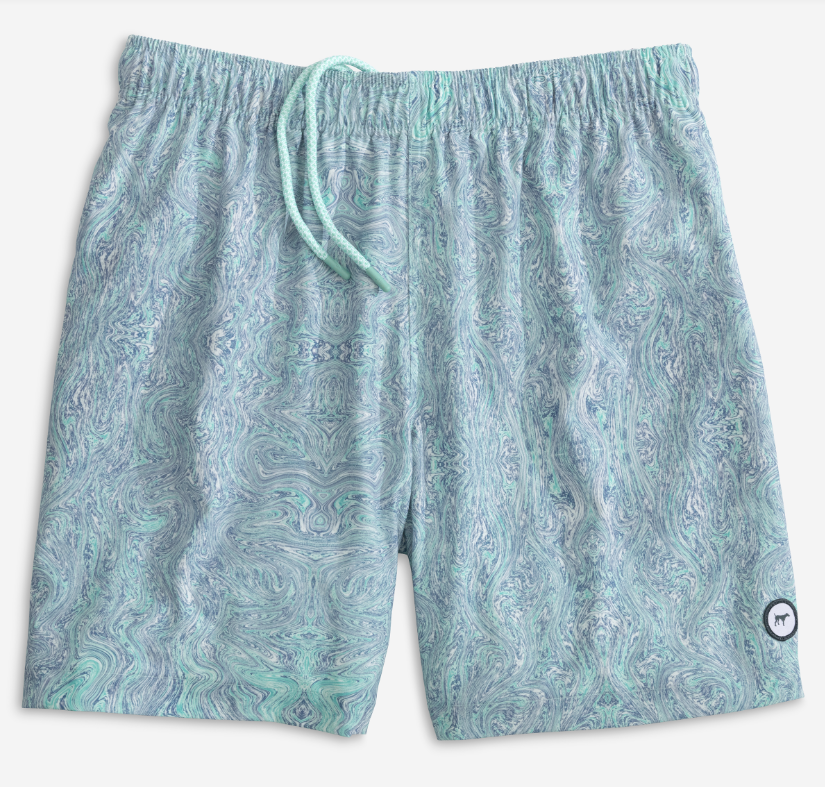 Patterned Trunk - Pool Waves Blue