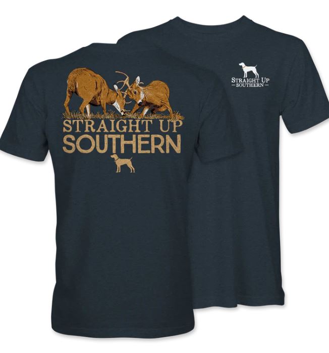 Youth Buck Fight Tee - Navy