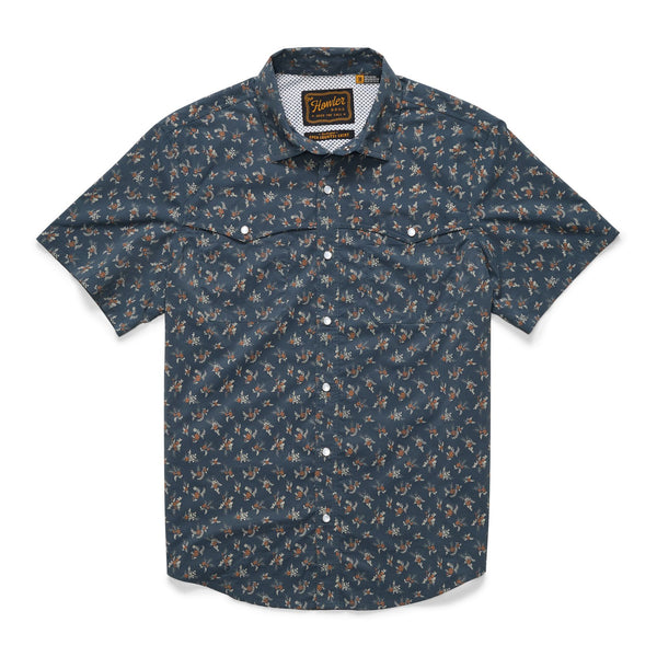 Open Country Tech Shirt - Rancher Floral - Dark Slate