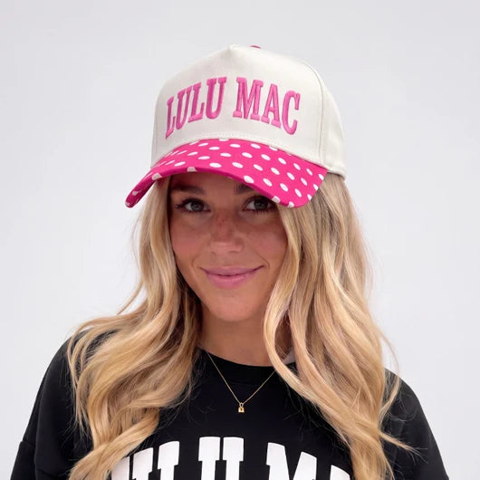 Hot Pink/White Dot Cap
