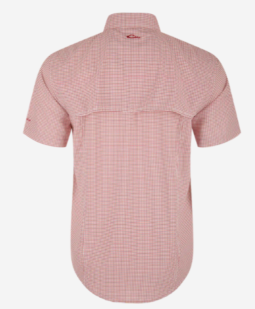 Wingshooter Trey Cross Hatch Short Sleeve Shirt- Sun-Dried Tomato
