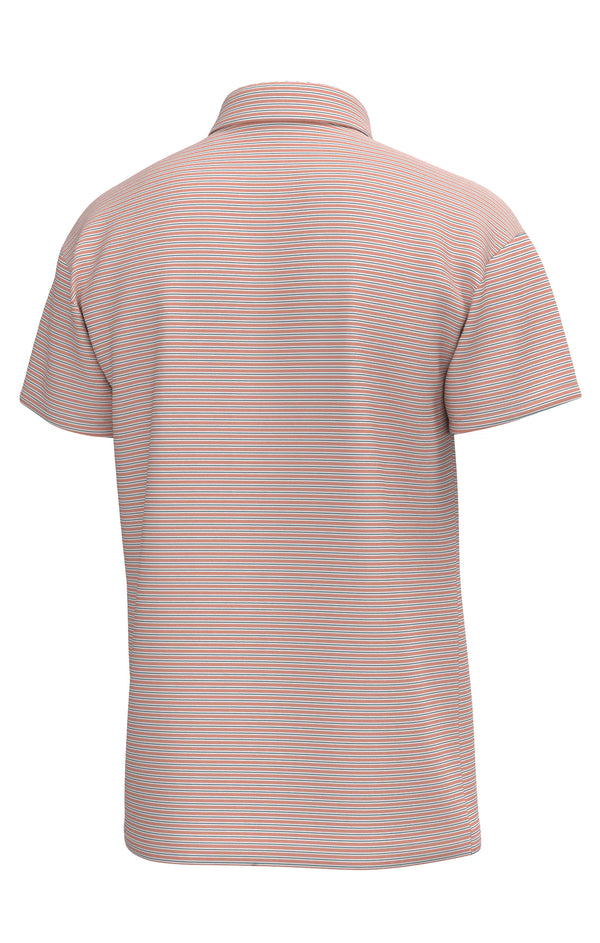 Charles 4-Button Pique Polo - Peach