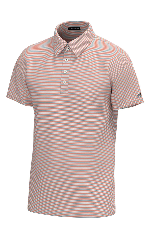 Charles 4-Button Pique Polo - Peach