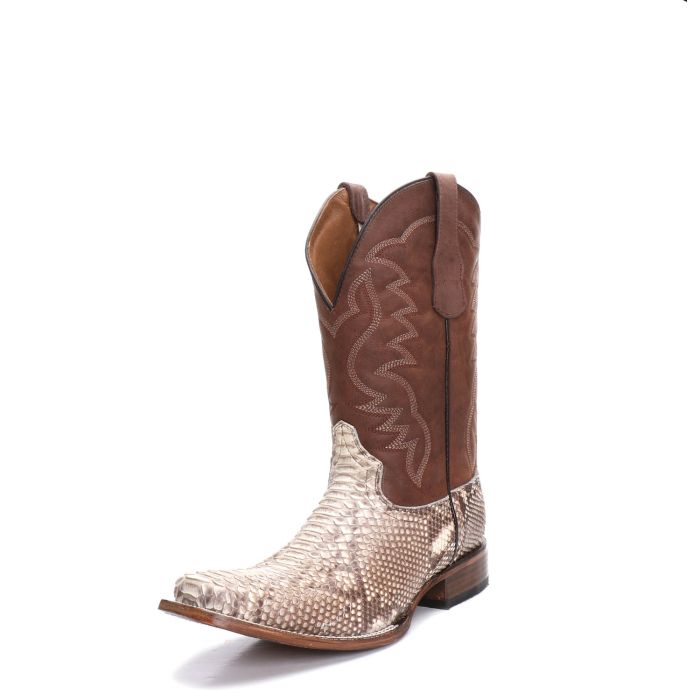 Natural Brown & Python Western Boot