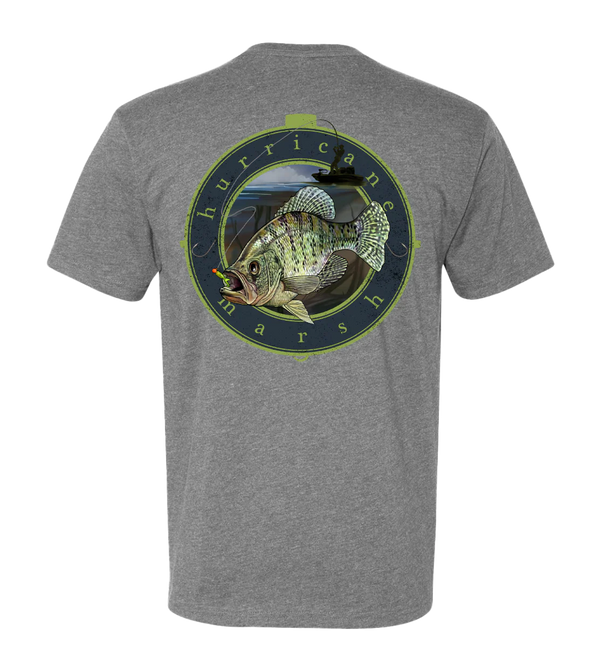 Crappie Tee - Dark Heather Grey
