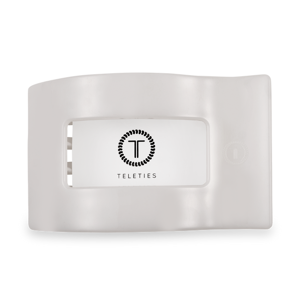 Flat Rectangle Hair Clip | Large | Coconut White