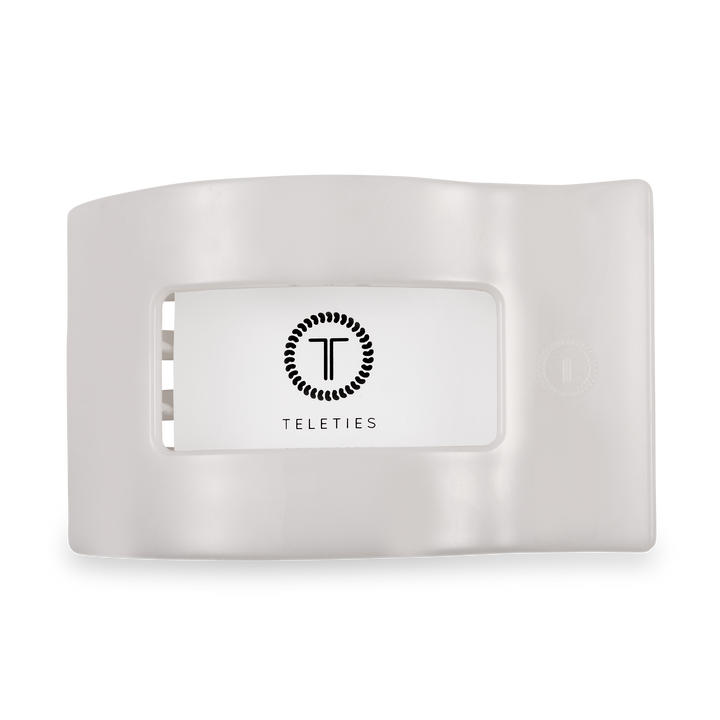 Flat Rectangle Hair Clip | Large | Coconut White