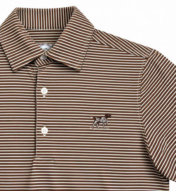 Pointer Performance Polo - Red Clay Stripe