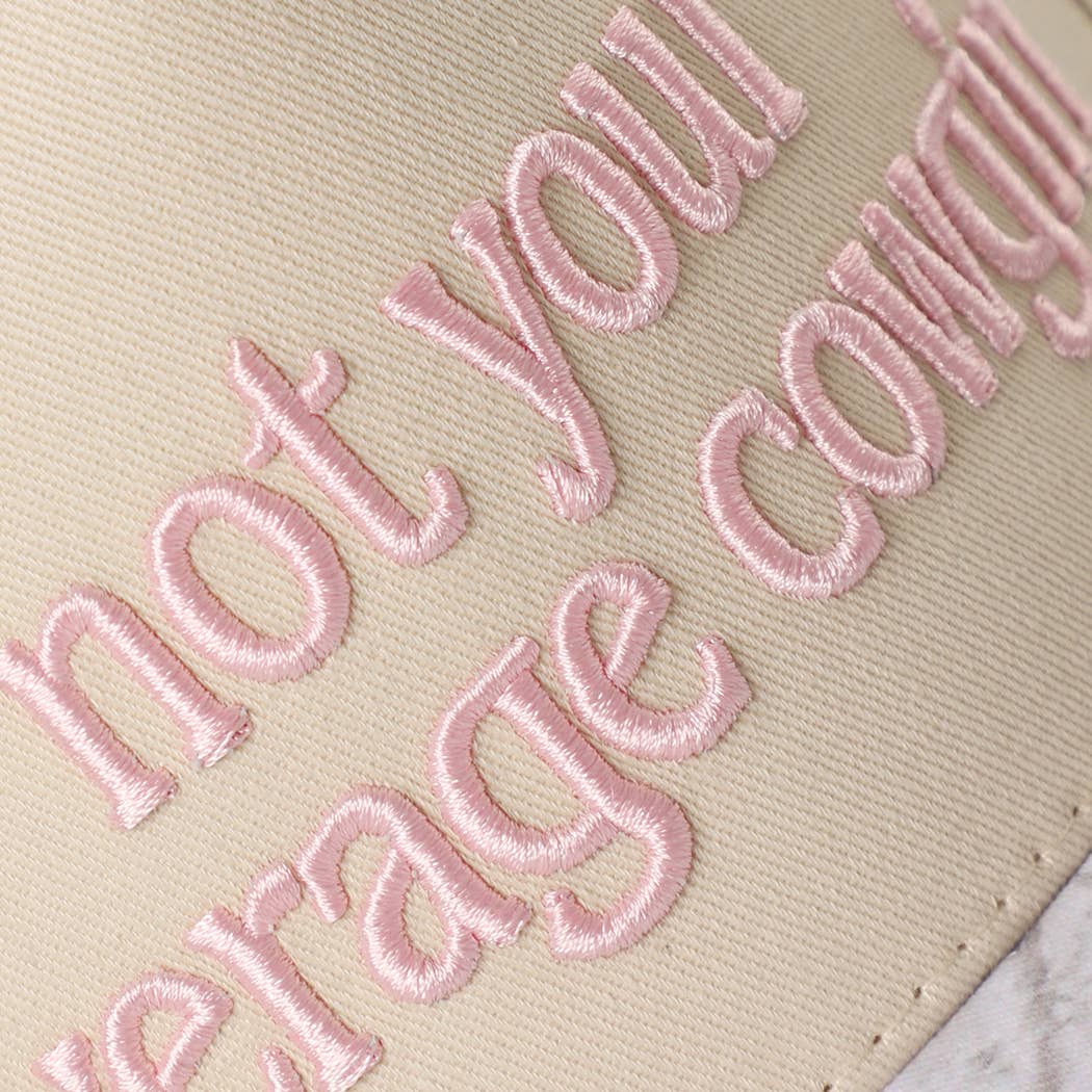 Not Your Average Cowgirl Trucker Hat - White & Camo