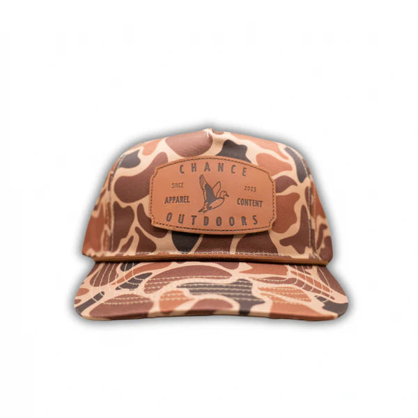 Deer Camo Leather Patch Hat