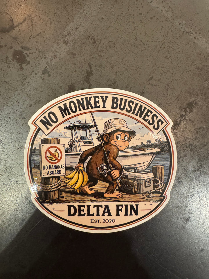 No Monkey Business Sticker