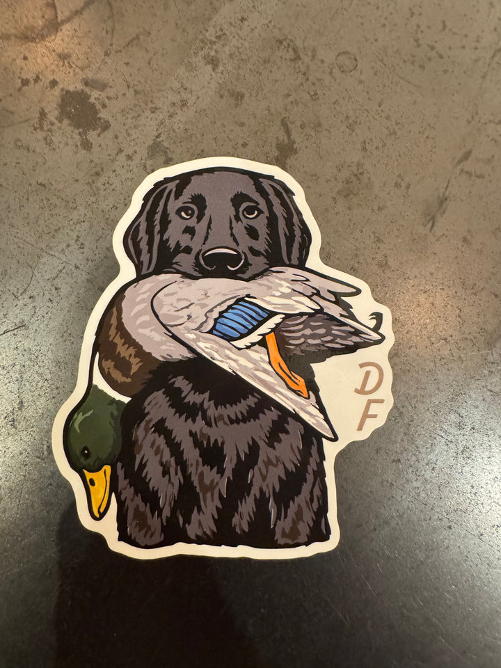 Black Lab & Mallard Sticker