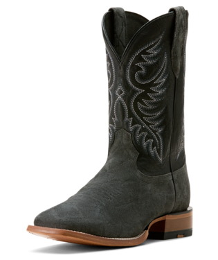 Wiley Cowboy Boot Black Elephant Roughout Print