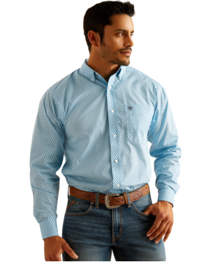 Men's Wrinkle Free Ricky Classic Fit Shirt - Sky Blue