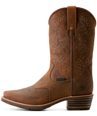 Hybrid Roughstock Square Toe Waterproof Cowboy Boot - Status Brown