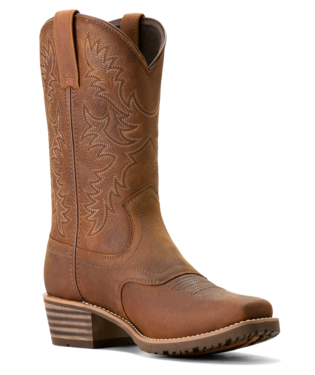 Hybrid Roughstock Square Toe Waterproof Cowboy Boot - Status Brown