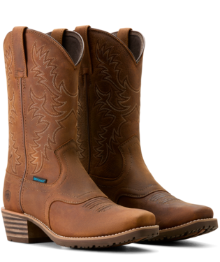 Hybrid Roughstock Square Toe Waterproof Cowboy Boot - Status Brown