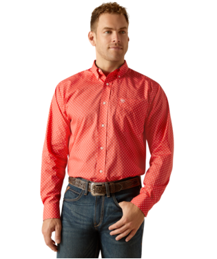 Men's Wrinkle Free Wilkie LS Shirt - Cayenne