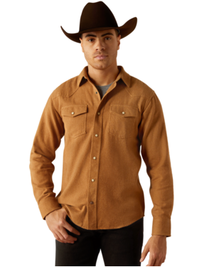Hyde Retro Snap LS Shirt - Pale Khaki