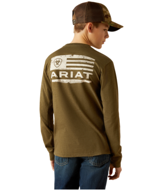 Boy's Ariat Boarded LOTF Hex T-Shirt - Military Heather