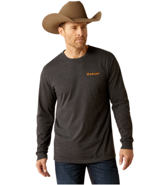 Ariat Wetlands Nature LS T-Shirt - Charcoal Heather