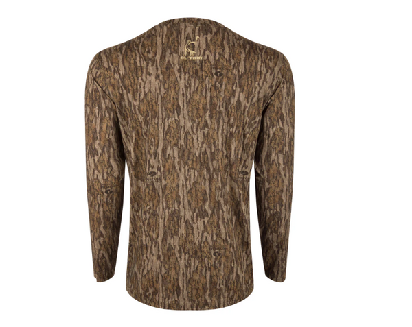 Performance Crew Camo Print LS- Bottomland