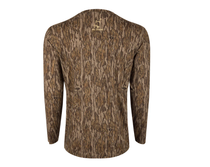 Performance Crew Camo Print LS- Bottomland