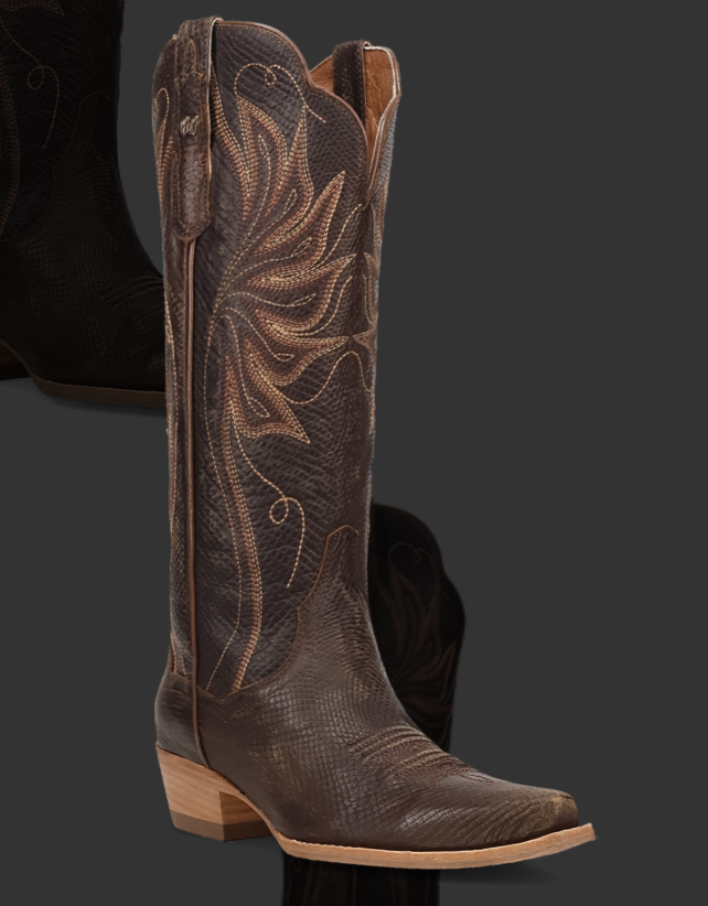 GRACE LEATHER BOOT - BROWN/BROWN