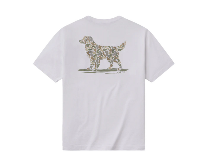 Camo Retriever Tee SS - Bright White
