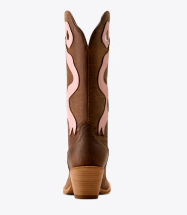 Women's Beaux Western Boot - Weathered Tan/Baby Pink
