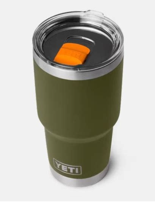 Rambler® 30 oz Tumbler with Magslider Lid- Olive/King Crab Orange
