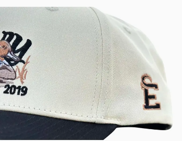 "Sprig" Trucker Cream/ Black Hat