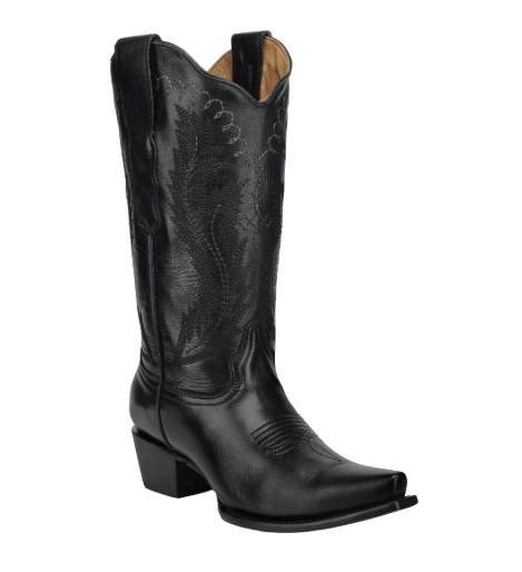 Circle G Ladies Black Embroidered Traid Western Boot L6339