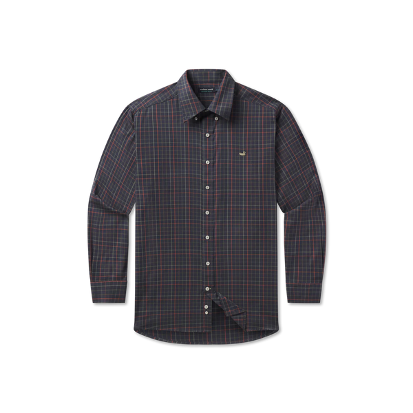Chateau Windowpane Dress Shirt- Navy & Dark Olive