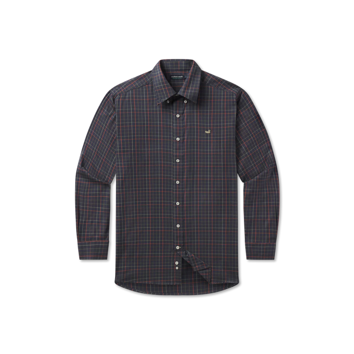 Chateau Windowpane Dress Shirt- Navy & Dark Olive