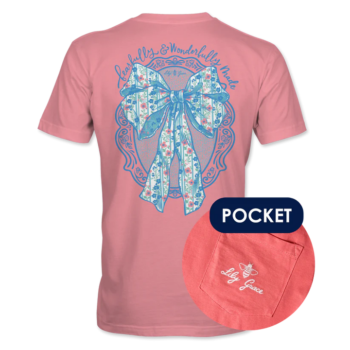Lily Grace Wonderfully Made Bow Tee