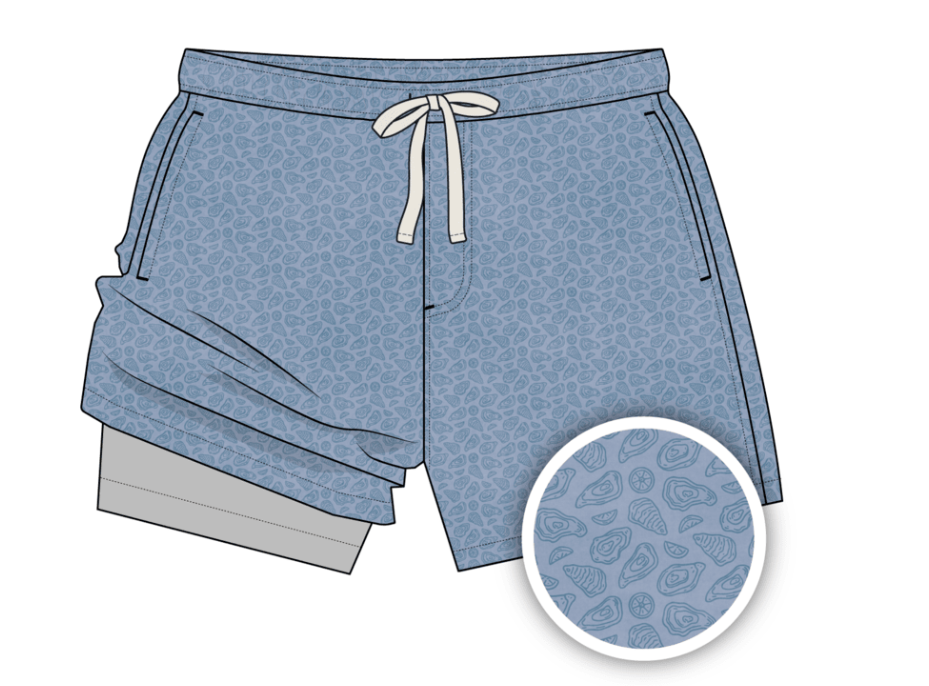 Harbor Stretch Lined SEAWASH™ Trunk - Oysters & Lemons