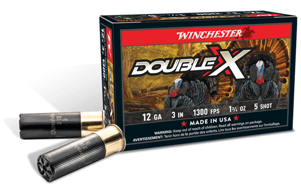 Winchester 12 GA 3" 1 3/4oz 1300FPS #5 Double X Supreme Turkey Load