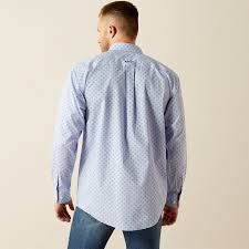 Men's Ariat Wrinkle Free Otello Classic Fit Shirt - Periwinkle