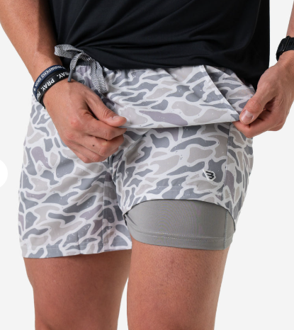 5.5" Athletic Short - White Camo