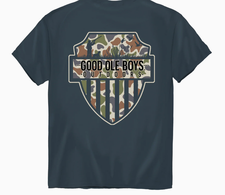 Camo Shield Tee - Charcoal